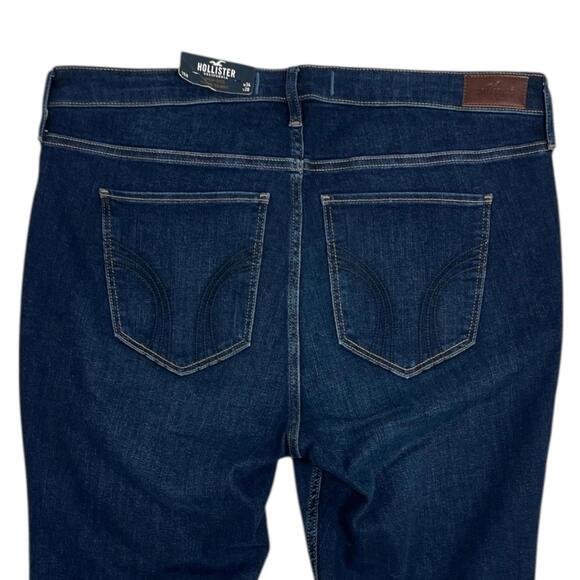 NWT Hollister Jeans Size 34 x 28 High-Rise Super Skinny Stretch Dark Wash Denim - Picture 7 of 10